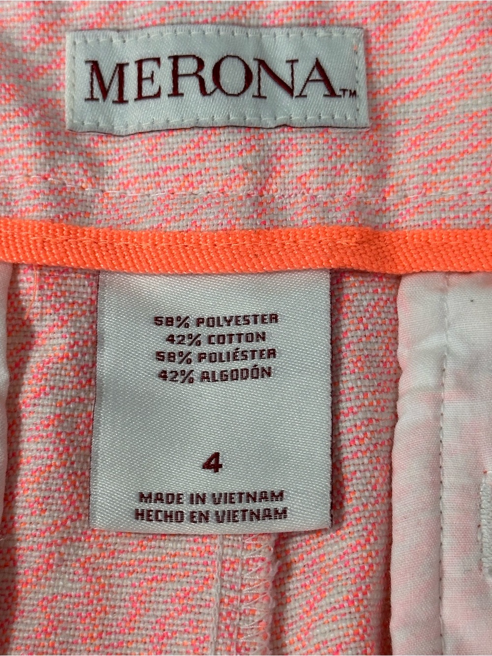 Merona Coral Pink Textured Bermuda Shorts - Picture 5 of 9